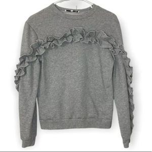 English Factory Ruffle Detail Sweatshirt size XS